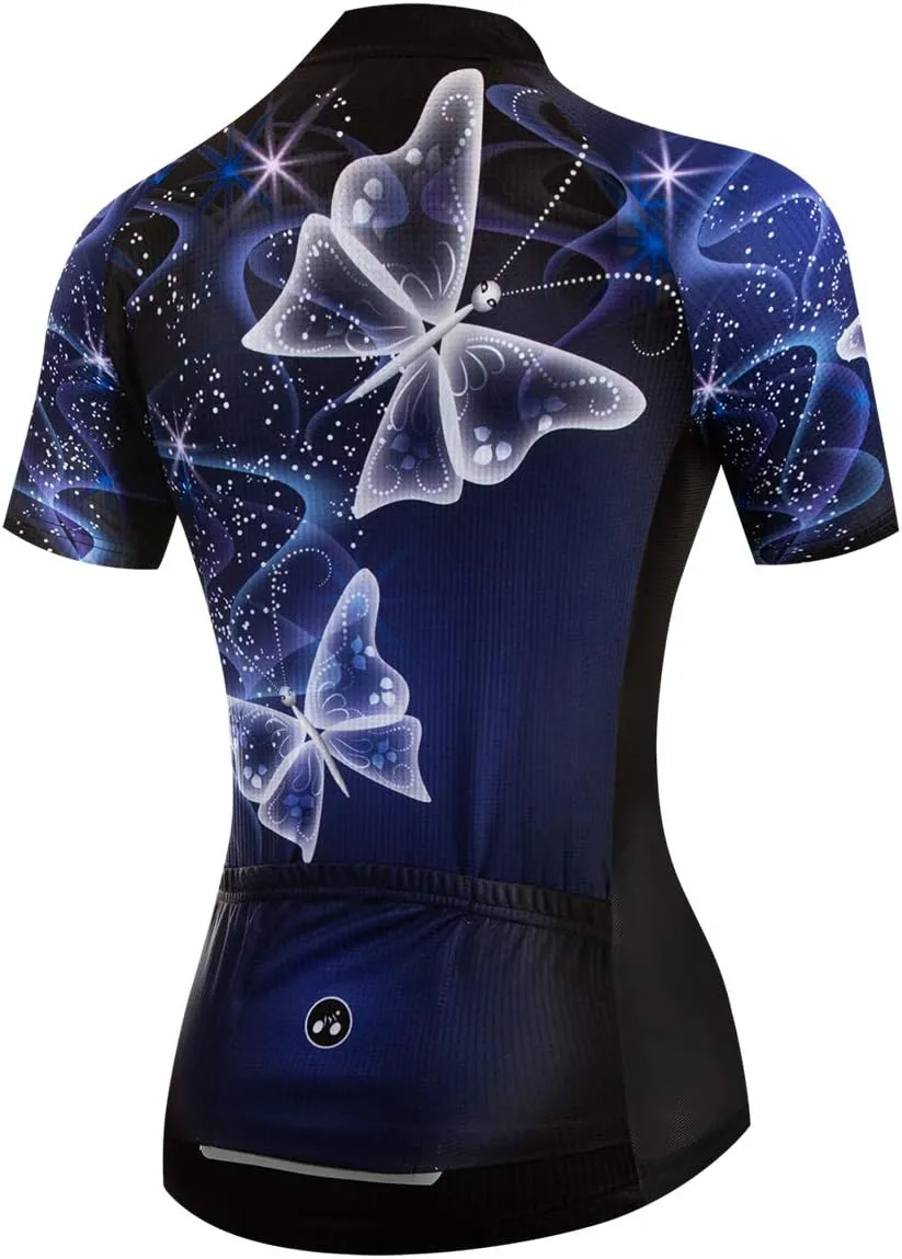 Cycling Jerseys Women,Mountain Bicycle Clothes Summer Cycling Tops Short Sleeve Riding Bike Shirts MTB Jersey Quick Dry