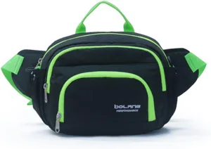 cycling running nylon belt bag Waist pack hiking sport (black)