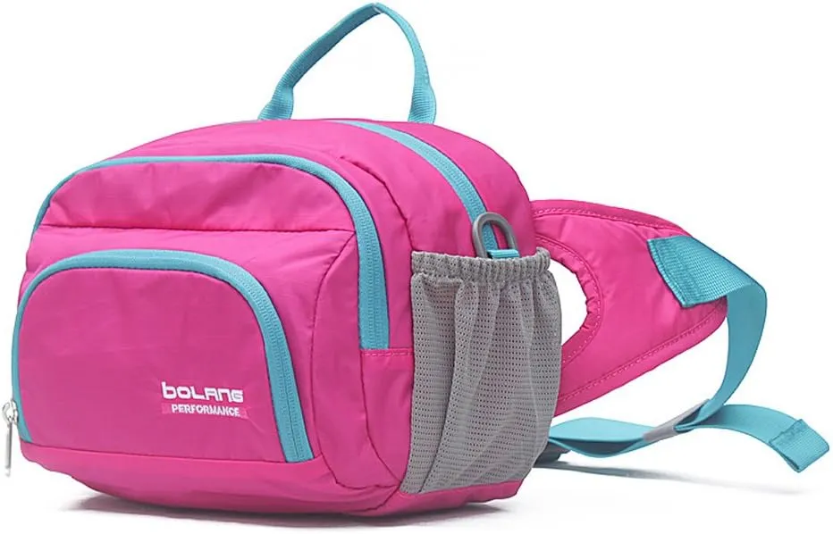 cycling running nylon belt bag Waist pack hiking sport (blue)