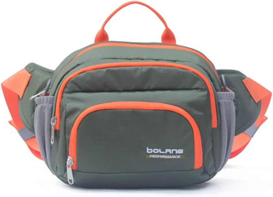 cycling running nylon belt bag Waist pack hiking sport (green)