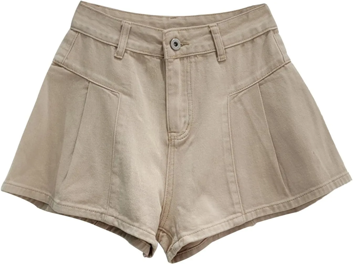 Denim Skort for Women Casual Slim A-Line Ruffle Shorts Summer Wide Leg Stretch Pleated Y2K Mini Jean Skirt Shorts