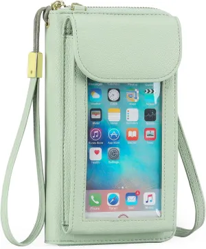 FALAN MULE Small Cell Phone Crossbody Bag Purse for Women, PU Leather Wallet Purse