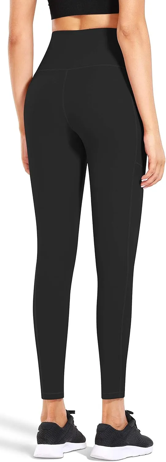 Fengbay High Waist Yoga Pants, Pocket Yoga Pants Tummy Control Workout Running 4 Way Stretch Yoga Leggings