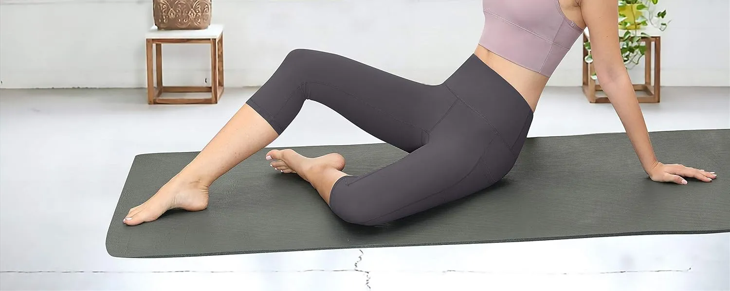 Fengbay High Waist Yoga Pants, Pocket Yoga Pants Tummy Control Workout Running 4 Way Stretch Yoga Leggings