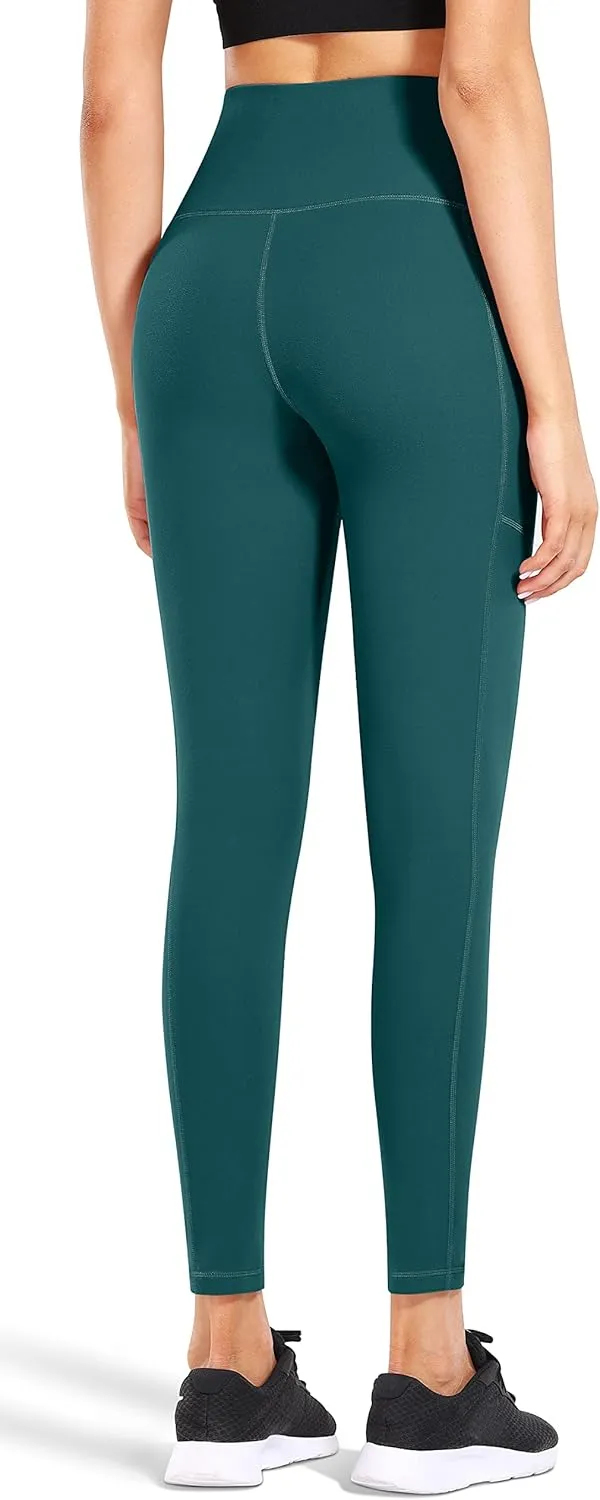 Fengbay High Waist Yoga Pants, Pocket Yoga Pants Tummy Control Workout Running 4 Way Stretch Yoga Leggings