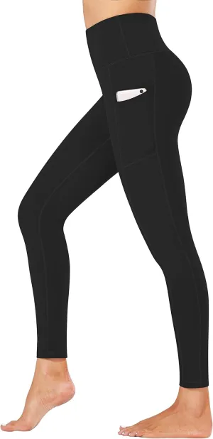 Fengbay High Waist Yoga Pants, Pocket Yoga Pants Tummy Control Workout Running 4 Way Stretch Yoga Leggings