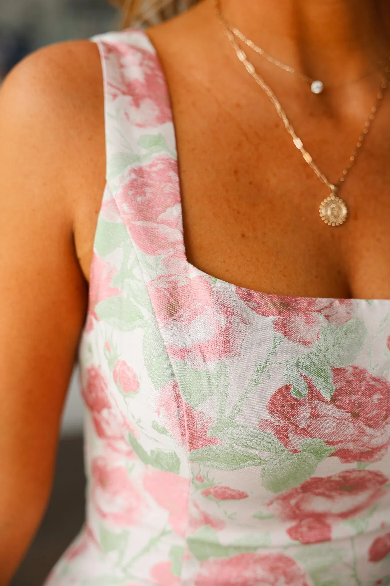 Floral Print Mini Dress - Pink