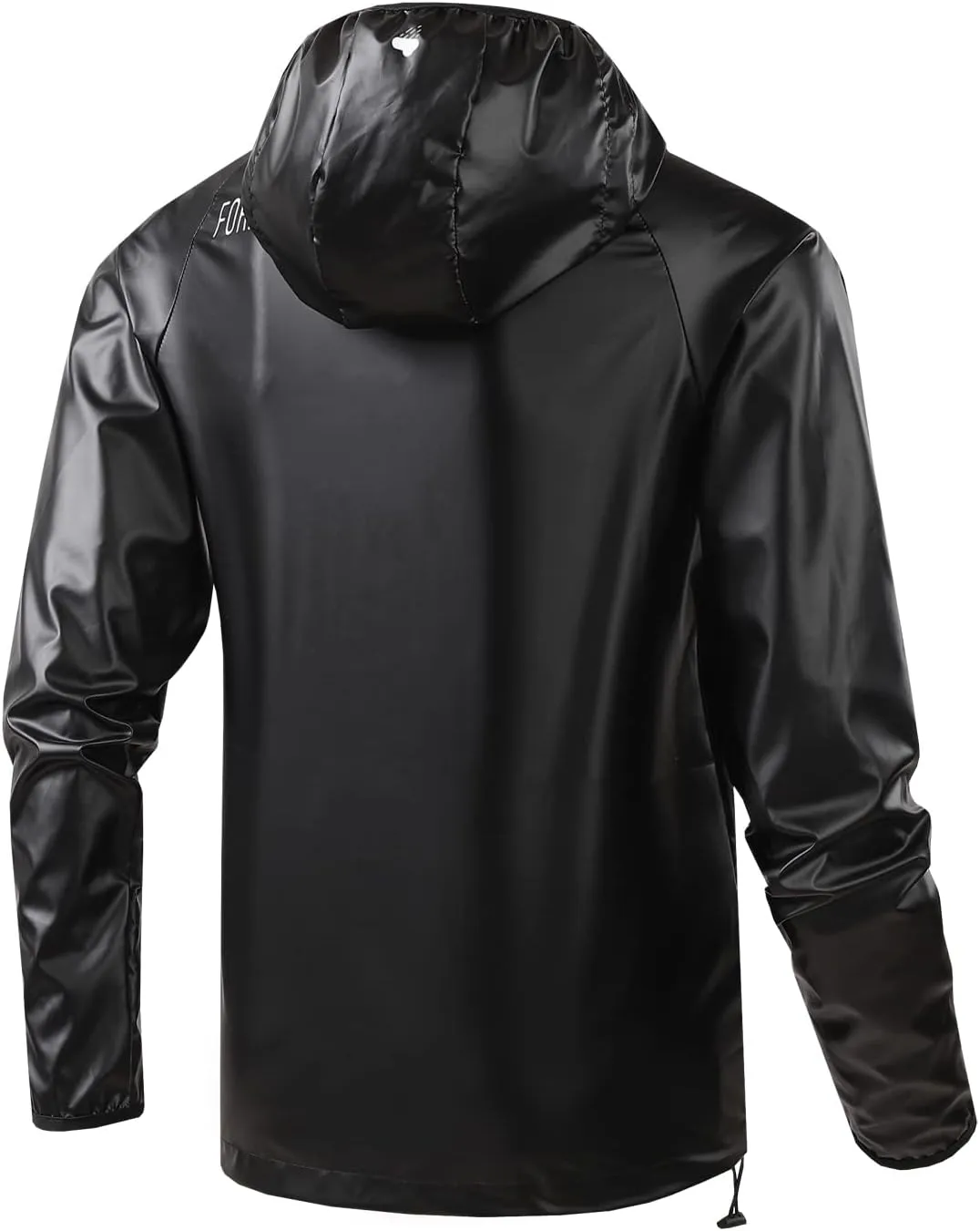FORBEMK Men's Cycling Rain Jacket Windbreaker Running Jacket Waterproof Lightweight MTB Hooded Raincoat Bike Golf