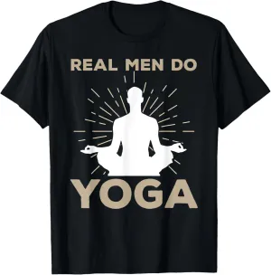 Funny Yoga Design For Men Boys Yoga Pose Meditation Lovers T-Shirt