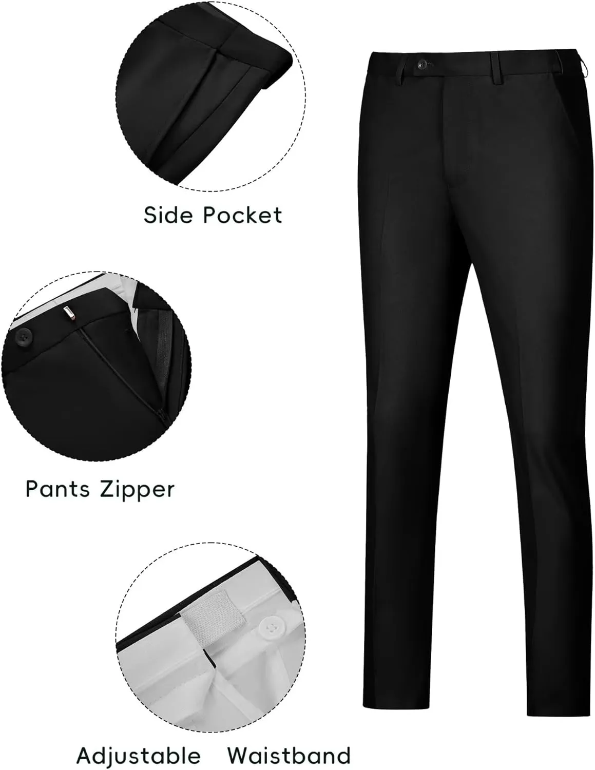 Fxzpiodi Mens Suit Slim Fit 2 Piece Suits,Two Button Solid Business Wedding Tuxedo Suit for Prom Suit Jacket and Pants
