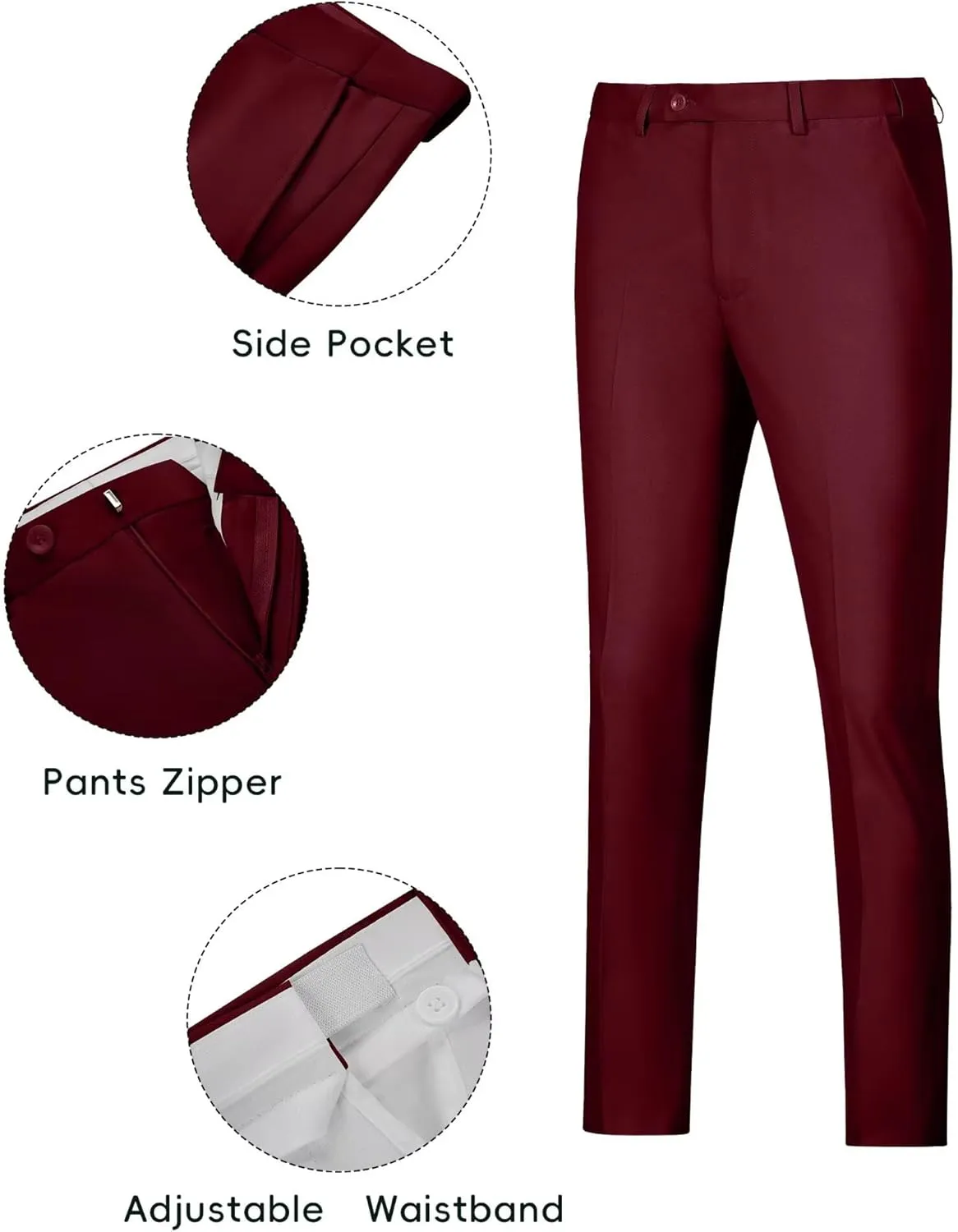 Fxzpiodi Mens Suit Slim Fit 2 Piece Suits,Two Button Solid Business Wedding Tuxedo Suit for Prom Suit Jacket and Pants