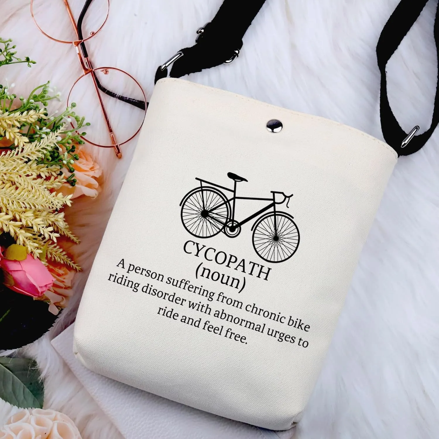 G2TUP Cycling Lover Gift Cycopath Definition Makeup Bag Cycling Biker Rider Cosmetic Bag Cyclist Gift Bike Lover Zipper Pouch Travel Toiletry Bag (Cycopath Definition X)