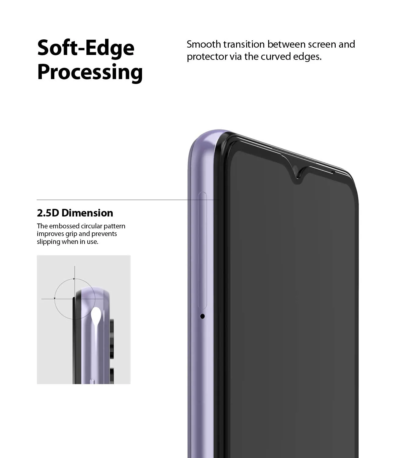 Galaxy A32 4G (LTE) Tempered Glass Screen Protector Guard | FULL GLASS 1 Pack