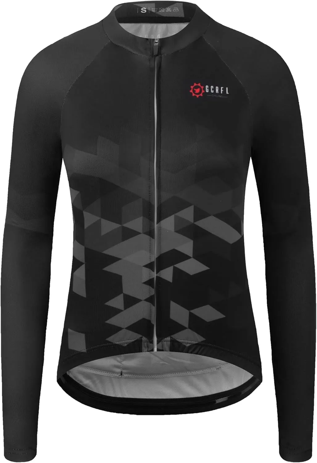 GCRFL Women's Cycling Jersey Long Sleeve Biking Cycling Shirt with 3 1 Zipper Pocket Breathable Quick Dry Bicycle Jersey