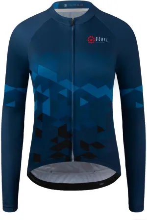 GCRFL Women's Cycling Jersey Long Sleeve Biking Cycling Shirt with 3 1 Zipper Pocket Breathable Quick Dry Bicycle Jersey