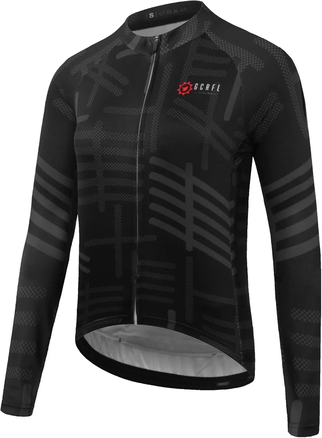 GCRFL Women's Cycling Jersey Long Sleeve Biking Cycling Shirt with 3 1 Zipper Pocket Breathable Quick Dry Bicycle Jersey