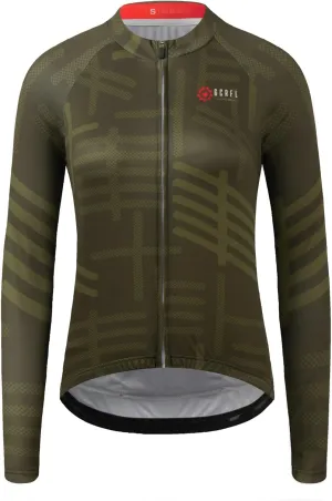 GCRFL Women's Cycling Jersey Long Sleeve Biking Cycling Shirt with 3 1 Zipper Pocket Breathable Quick Dry Bicycle Jersey