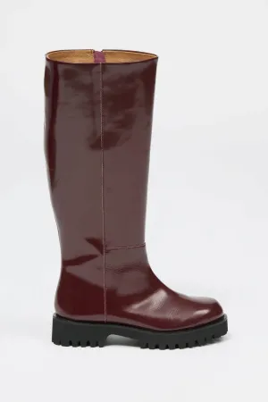 Gould Knee High Boot Burgundy
