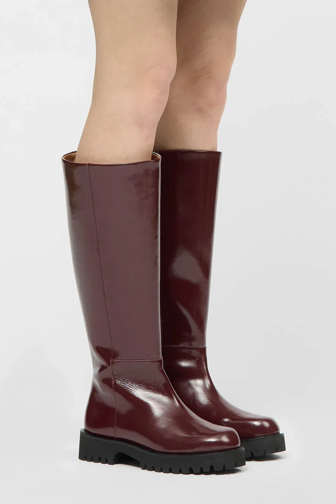Gould Knee High Boot Burgundy