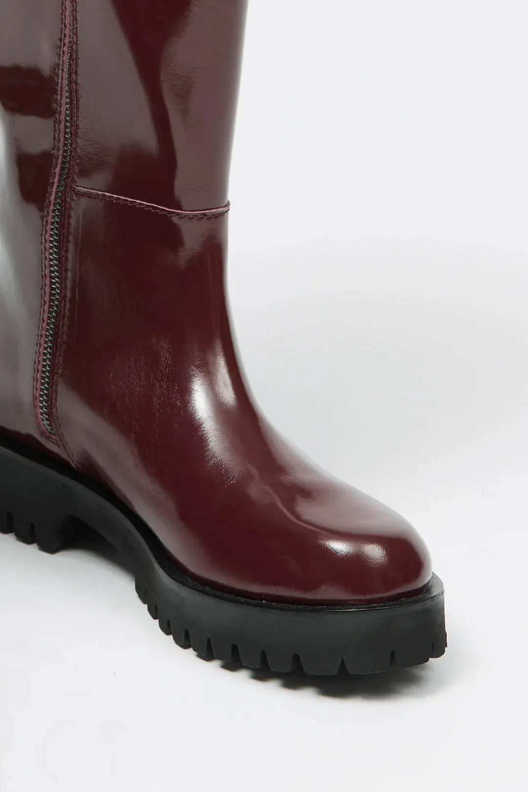 Gould Knee High Boot Burgundy