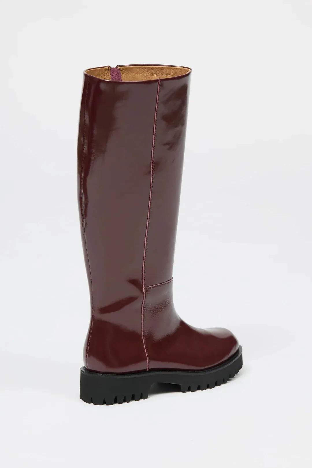 Gould Knee High Boot Burgundy
