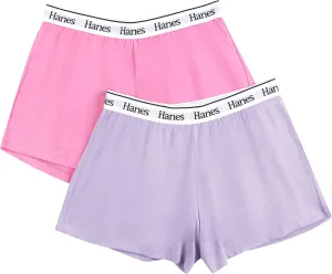 Hanes Women's Originals Comfywear Sleep Shorts (2 Pack)