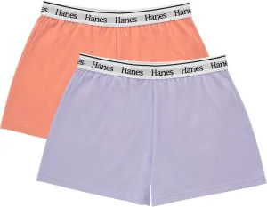 Hanes Women's Originals Comfywear Sleep Shorts (2 Pack)