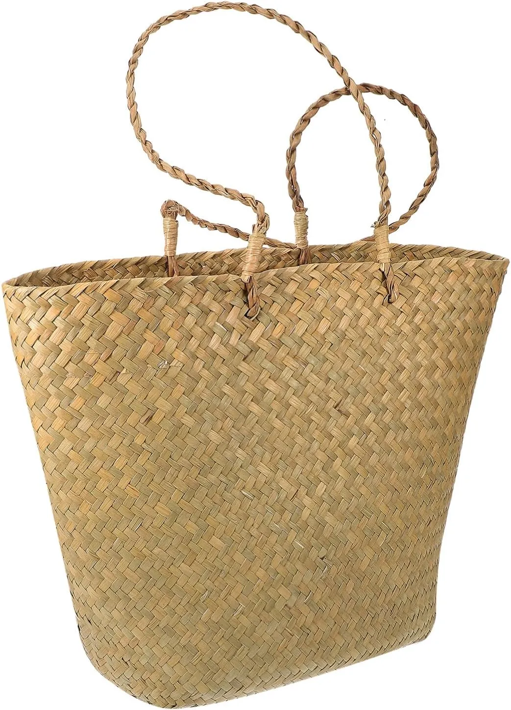 Healifty Stylish Woven Beach Tote Bag for Women Lightweight Summer Handbag for Travel Shopping Vacations Versatile Straw Handbag for Daily Essentials and Outdoor Use
