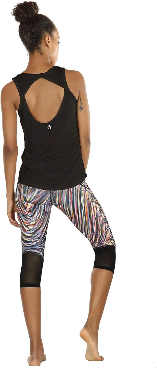 icyzone Women's Lightweight Breathable Open Back Workout Athletic Yoga Tank Tops