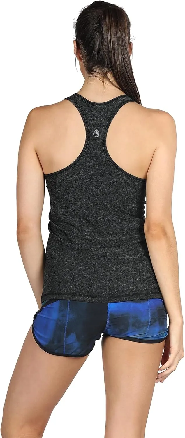 icyzone Women's Racerback Workout Athletic Running Tank Tops (Pack of 3)