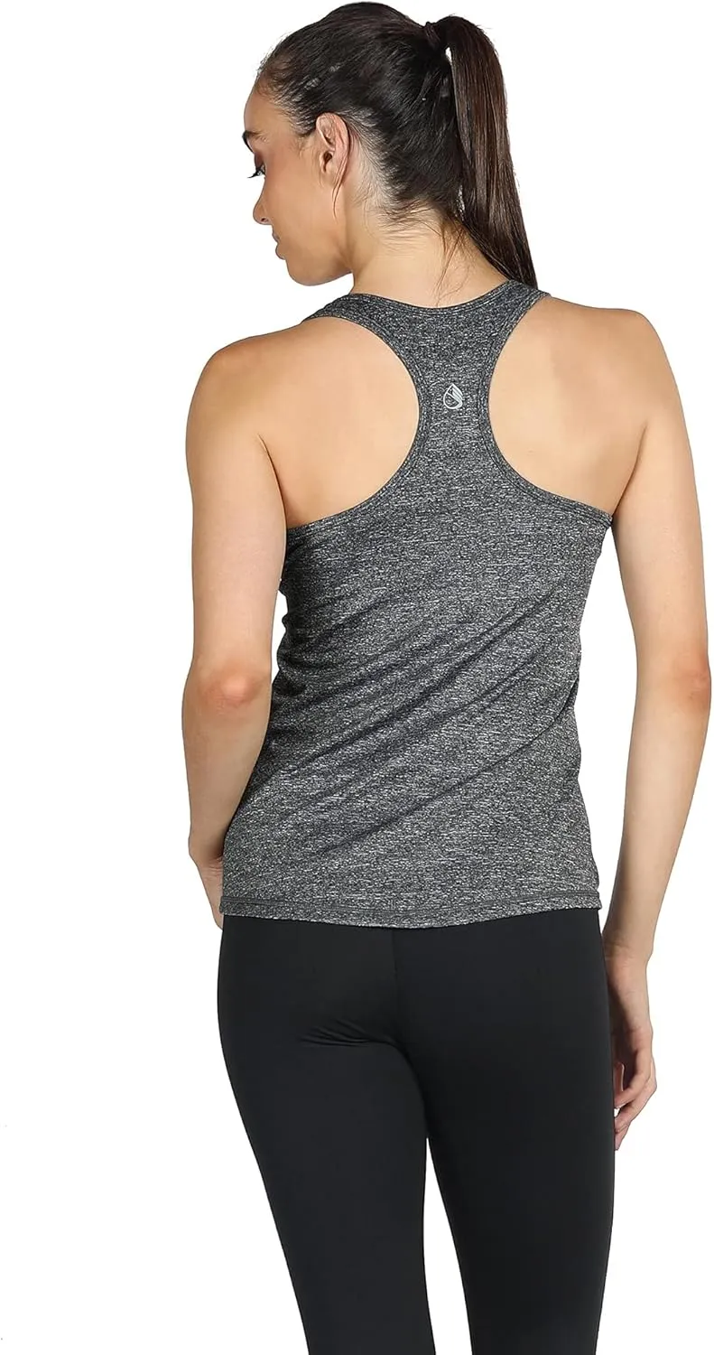icyzone Women's Racerback Workout Athletic Running Tank Tops (Pack of 3)