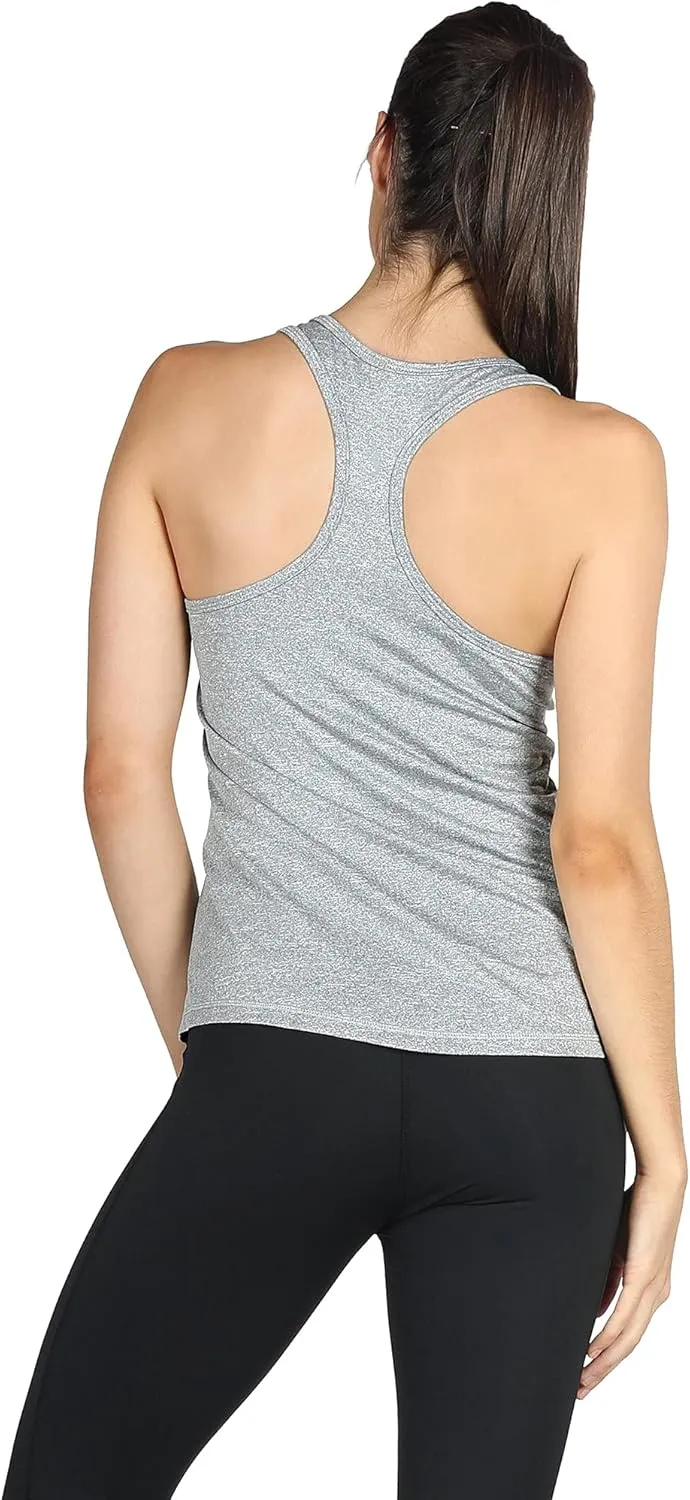 icyzone Women's Racerback Workout Athletic Running Tank Tops (Pack of 3)
