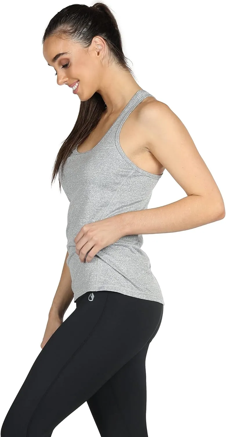 icyzone Women's Racerback Workout Athletic Running Tank Tops (Pack of 3)