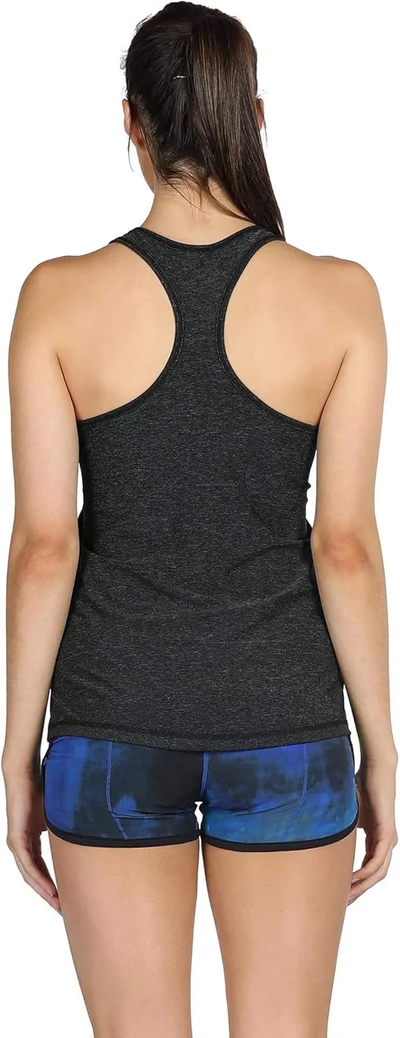icyzone Women's Racerback Workout Athletic Running Tank Tops (Pack of 3)