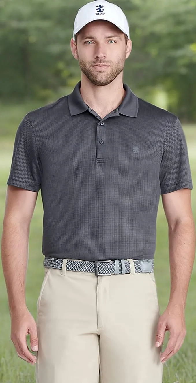 IZOD Men's Performance Golf Grid Polo