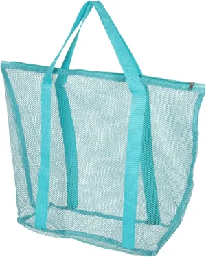 Large Capacity Transparent Beach Bag Durable Mesh Tote for Shopping Travel Comfortable Single Shoulder Strap Versatile Storage for Beach Trips More