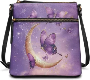 Leather Purses for Women, Leather Hobo Bags for Women Travel Sling Purse Triple Zippered Pockets Shoulder Bag