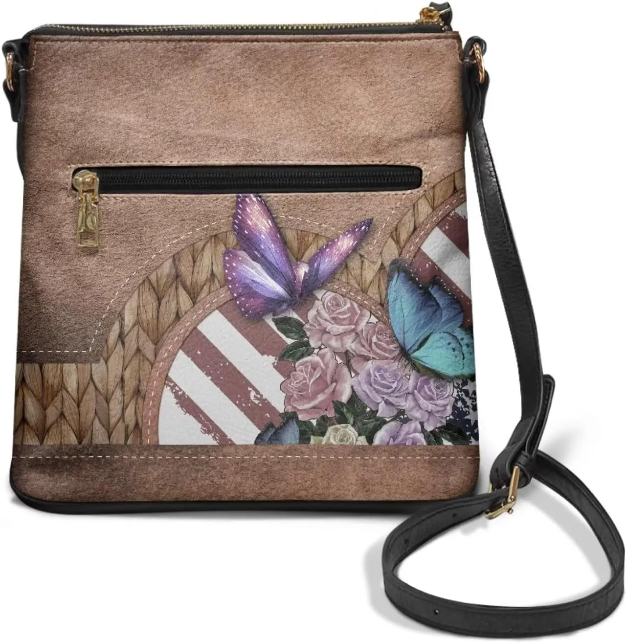 Leather Purses for Women, Leather Hobo Bags for Women Vintage Travel Sling Purse Multi Pockets Shoulder Bag