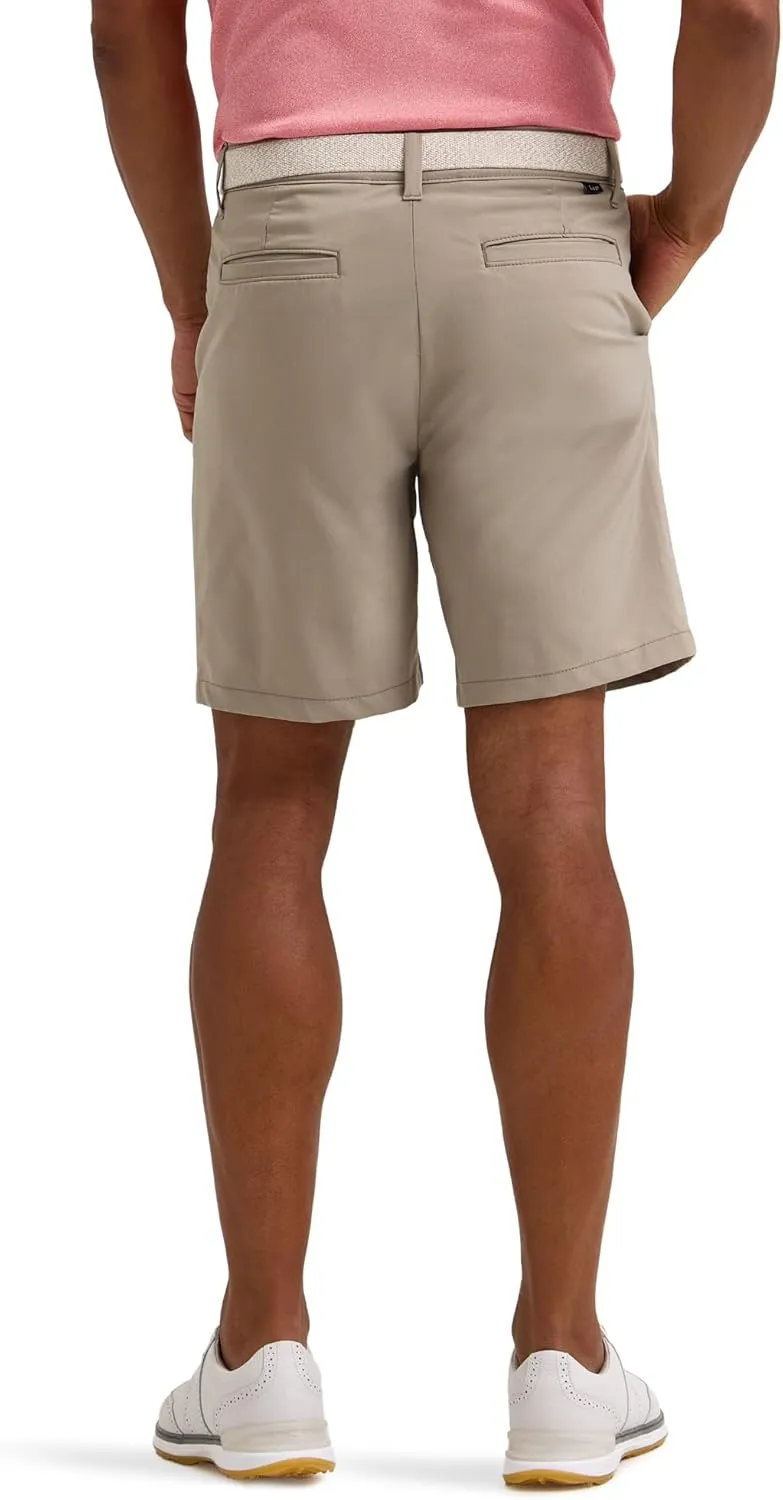 Lee Men's Golf Series Synthetic Flat Front Chino Short