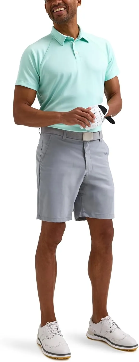 Lee Men's Golf Series Synthetic Flat Front Chino Short