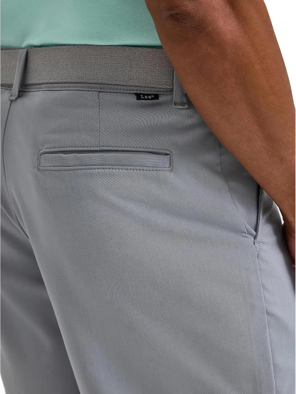 Lee Men's Golf Series Synthetic Flat Front Chino Short