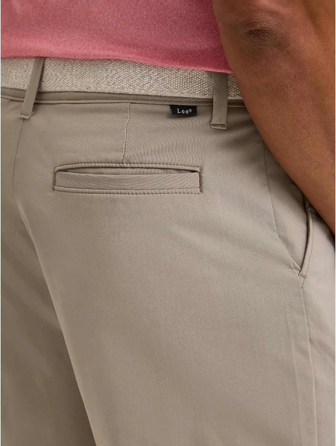 Lee Men's Golf Series Synthetic Flat Front Chino Short