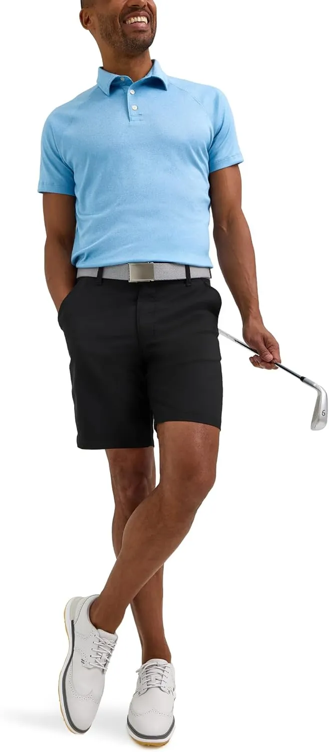 Lee Men's Golf Series Synthetic Flat Front Chino Short