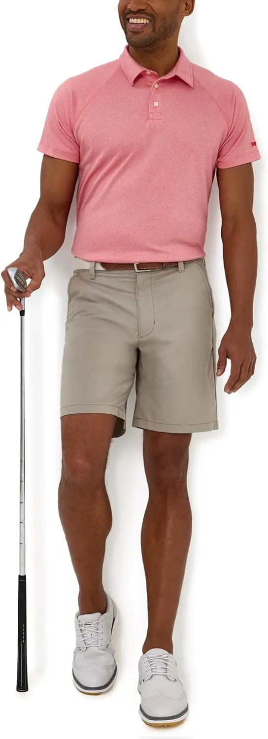 Lee Men's Golf Series Synthetic Flat Front Chino Short