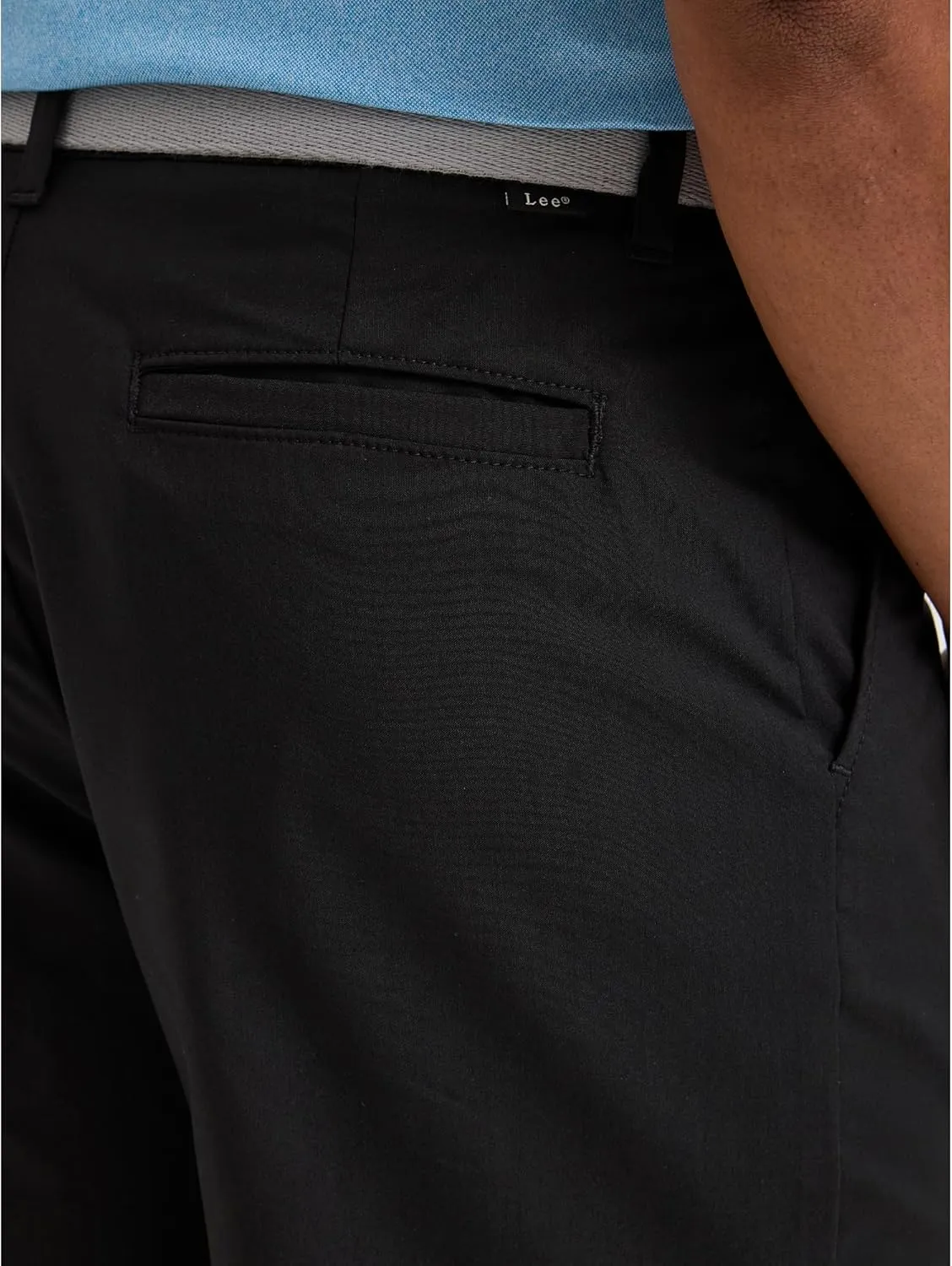 Lee Men's Golf Series Synthetic Flat Front Chino Short