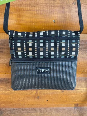 Lily Black Adjustable Strap-Geometric Print Home Decor Fabric