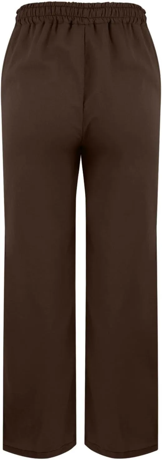 Linen Pants Women with Pockets Loose Elastic High Waisted Comfy Beach Trousers Summer Lightweight Casual Pants