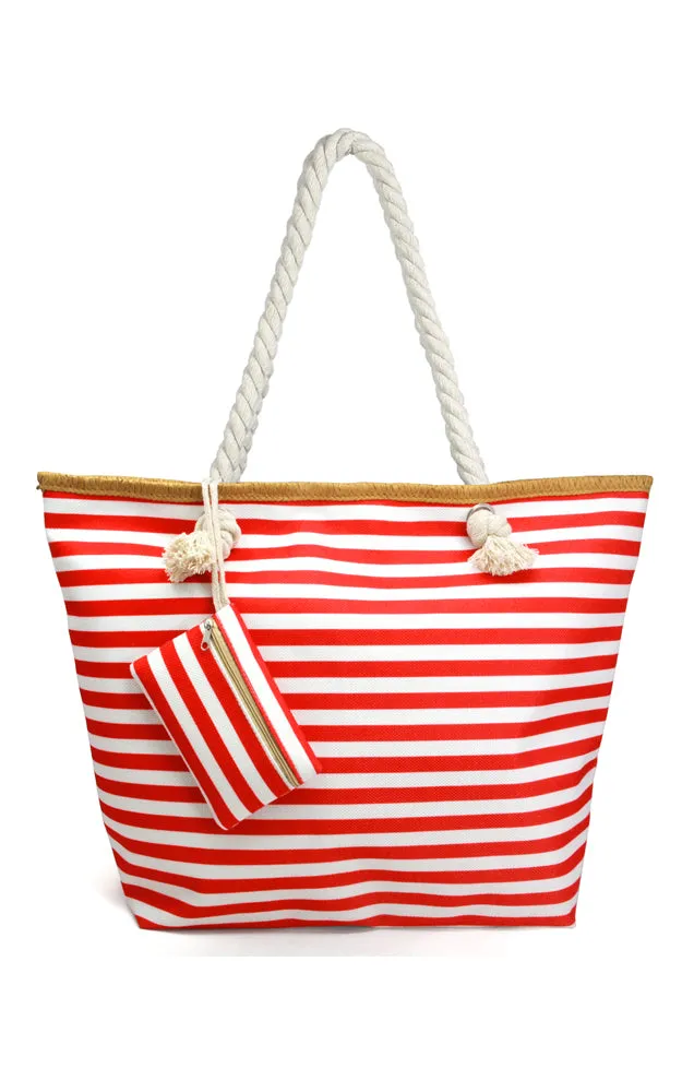 LOA317 Striped Pattern Beach Bag