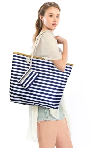 LOA317 Striped Pattern Beach Bag