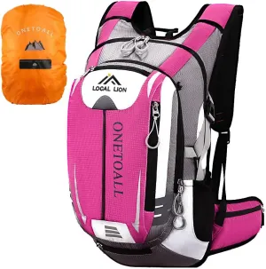 LOCAL LION Cycling Backpack, Small Hiking Backpack, Waterproof Bike Biking Backpacks - Lightweight for Skiing Running 18/25L